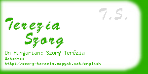 terezia szorg business card